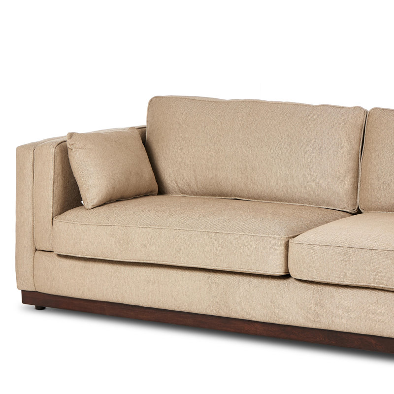 Lawrence Sofa, Nova Taupe 100% Polyester, 34" H x 108" W x 40.75" D