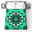 Couvre-lit matelassé vert à motif kaléidoscope toutes tailles-127458591