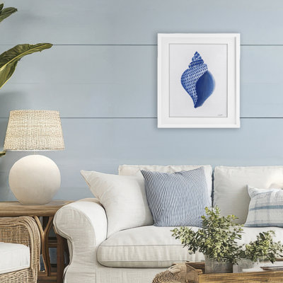 Chinoiserie Conch Shell Framed Print Under Glass, design by Courtney Prahl