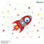 Flying Rocket Wall Stickers-369720980-369720978