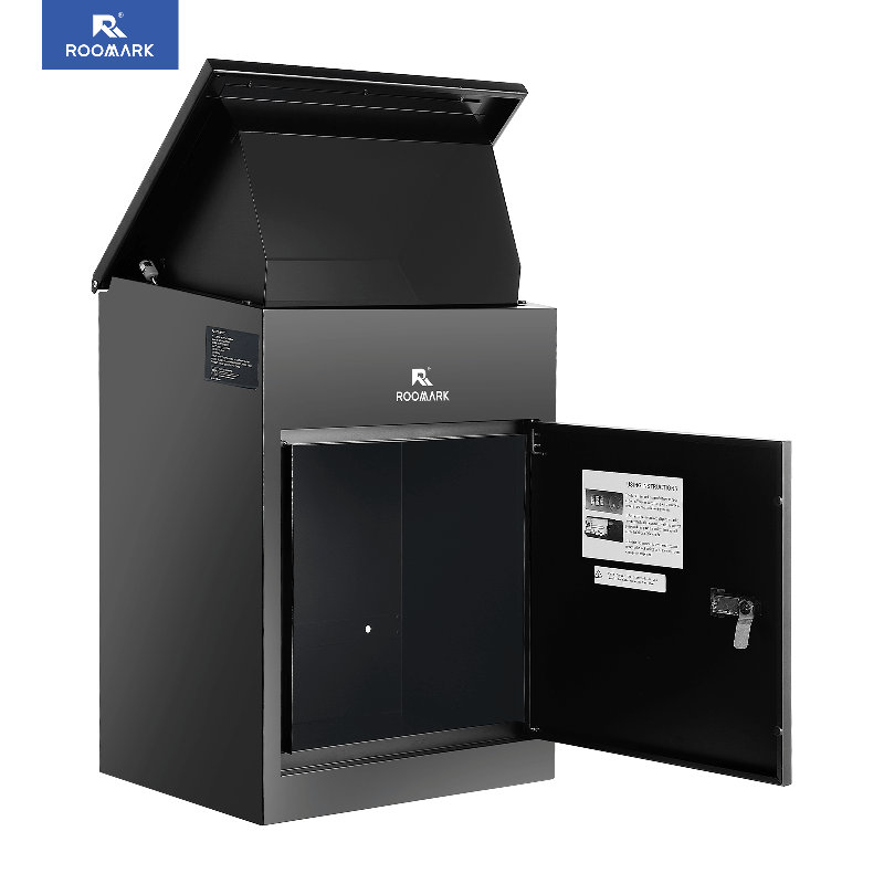 Gray Floor Mount Smart Parcel Security Mailbox Gray Floor Mount Smart Parcel Security Mailbox