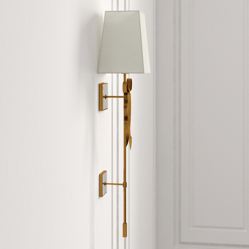 Ellery Glass 1 - Light Wallchiere, Cream, Soft Brass
