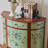 Nut-brown Green Solid + Manufactured Wood Half-circle Console Table