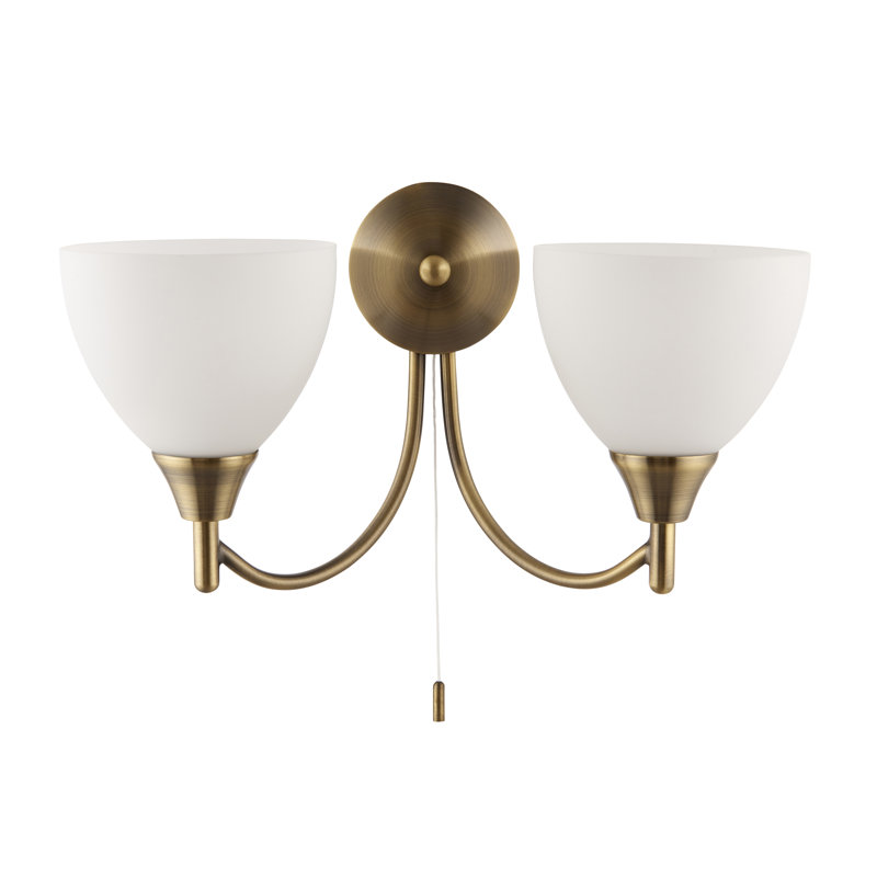 Barium Armed Sconce, Antique Brass