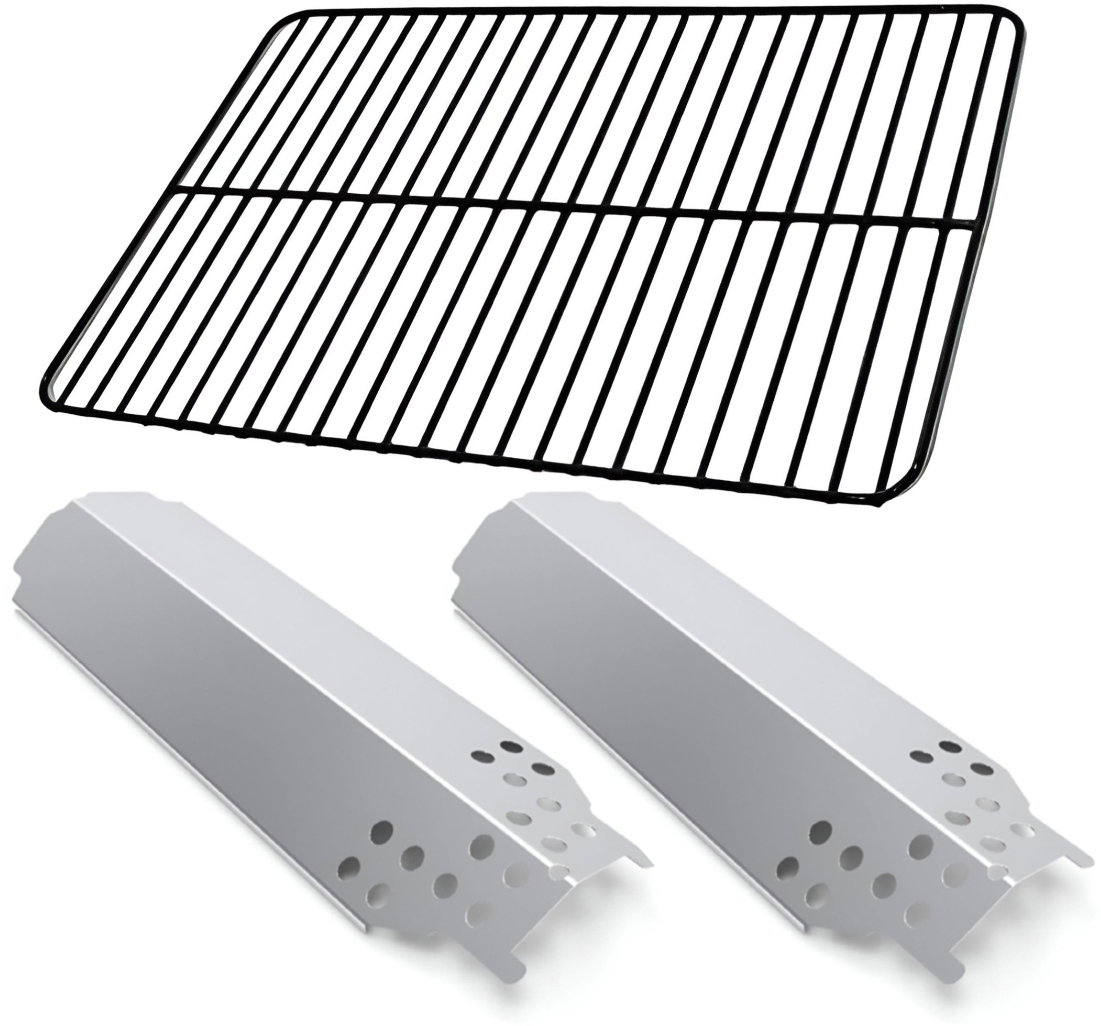 Quickflame Porcelain Cooking Grid & 2x Stainless Steel Heat Tents, Charbroil Classic 2Burner