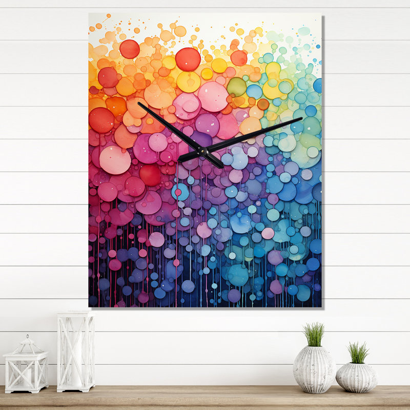 Licinio - Horloge murale arc-en-ciel, Grand