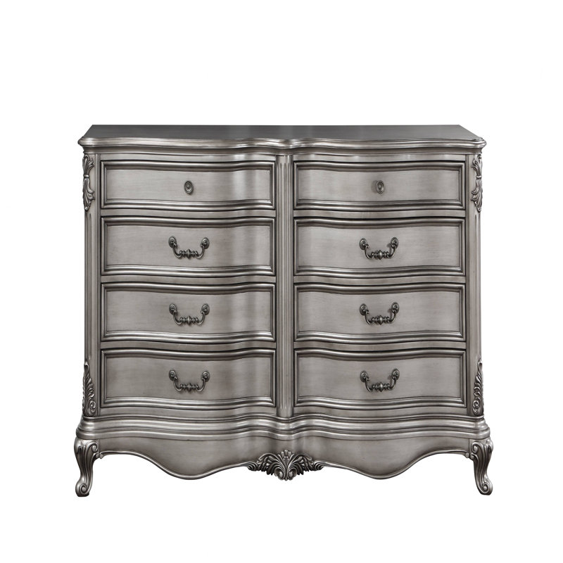 Commode antique à finition platine