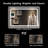 Akilan Frameless LED Vanity Mirror with Front-lit and Back-lit, Memory Function, 3 Color Temperatures & Dimmable Light, Anti-fog Tempered Glass ETL Mirror-1791807109