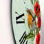 Oiseau jaune avec coquelicots rouges et anémones blanches - Horloge murale traditionnelle-60186841