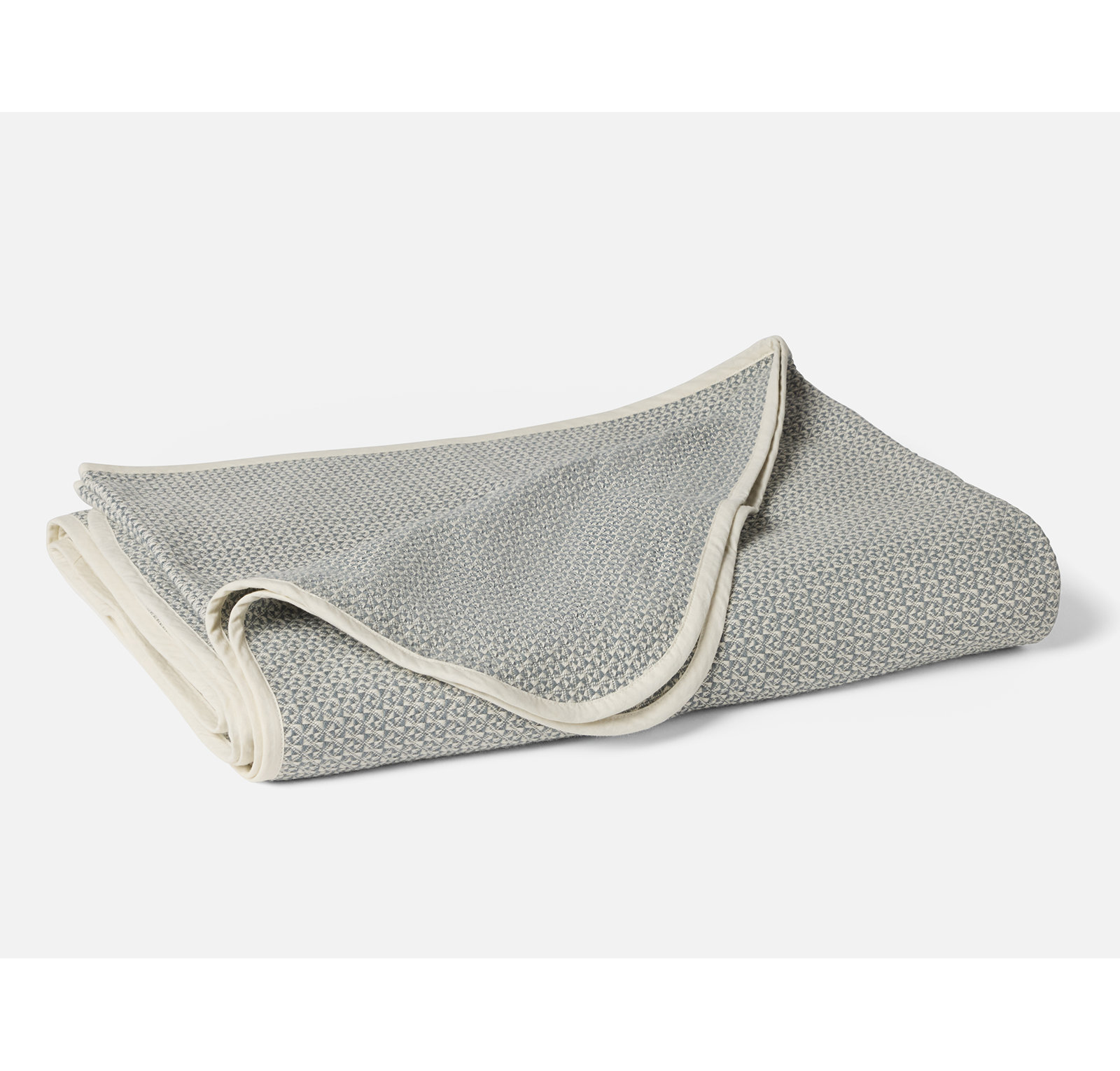 Cotton Honeycomb / Waffle Throw Blanket, 66" W x 90" L, Undyed Lagoon