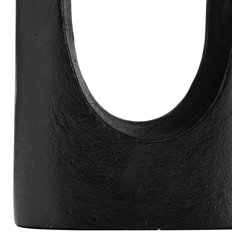 Métal, vase ajouré, Noir