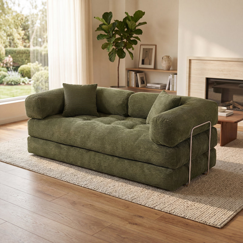 Canapé-lit Cloud Boneless Couch, canapé-lit convertible 5-en-1, Vert