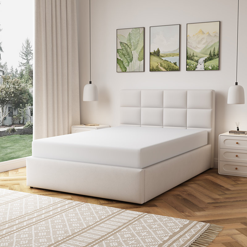 Upholstered Ottoman Storage Bed, Double (4'6)