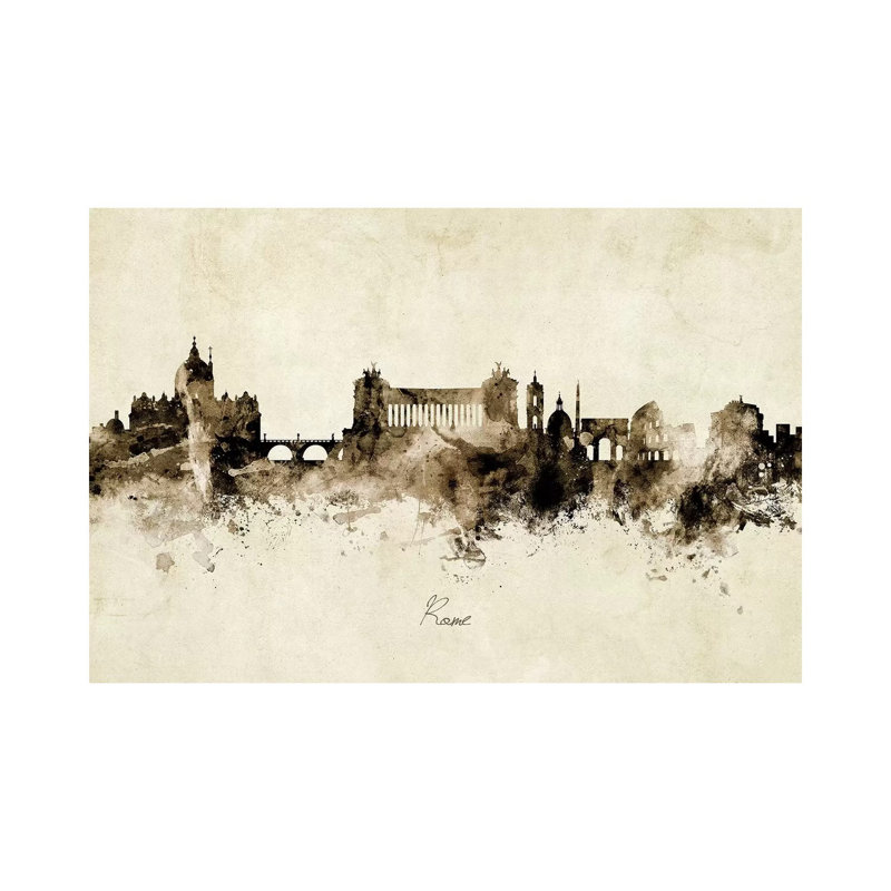 Rome Italy Skyline by Michael Tompsett - Wrapped Canvas Painting, 101.6 cm H x 66.04 cm W x 1.91 cm D