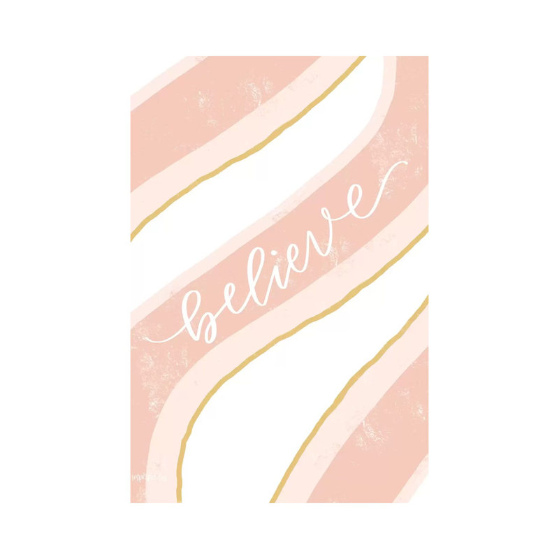 Believe 1 Piece Wrapped Canvas Wall Art, 30.48 cm H x 45.72 cm W