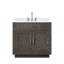 Meuble-lavabo simple en chêne 36 po X P 22 po D, plateau en marbre de culture et robinet-472108020-472108021