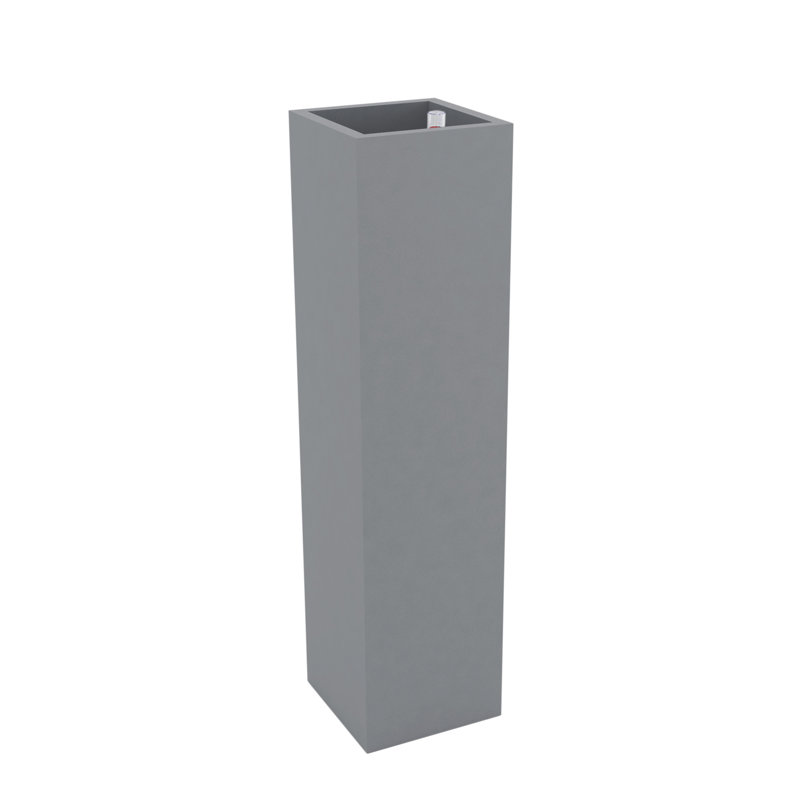 Cube - Square Resin Tower Pot Planter - Self Watering, 39.25" H x 9.75" W x 9.75" D, Steel