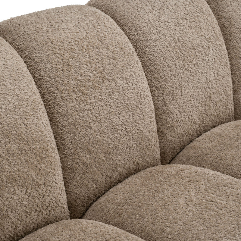 Canapé Suki en tissu taupe moderne