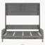 Lit escamotable Queen avec canapé, gris-918307288