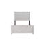 Lit double de style moderne en gris, fabriqué avec un lit en bois gris, offrant confort et lattes