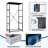 4 Drawer Dresser for Bedroom, Narrow Chest of Drawers, Wooden Top and Study Iron Frame 18"x37.5"-(WxH)