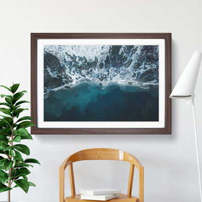 Winter Forest by a Lake in Germany in Abstract - Framed Print