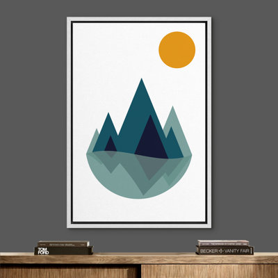 Signe, reproduction d'art sur toile encadrée, paysage de montagne vert avec réflexion, nature sauvage, illustrations, art moderne, bohème, coloré, pour le salon, la chambre à coucher, le bureau