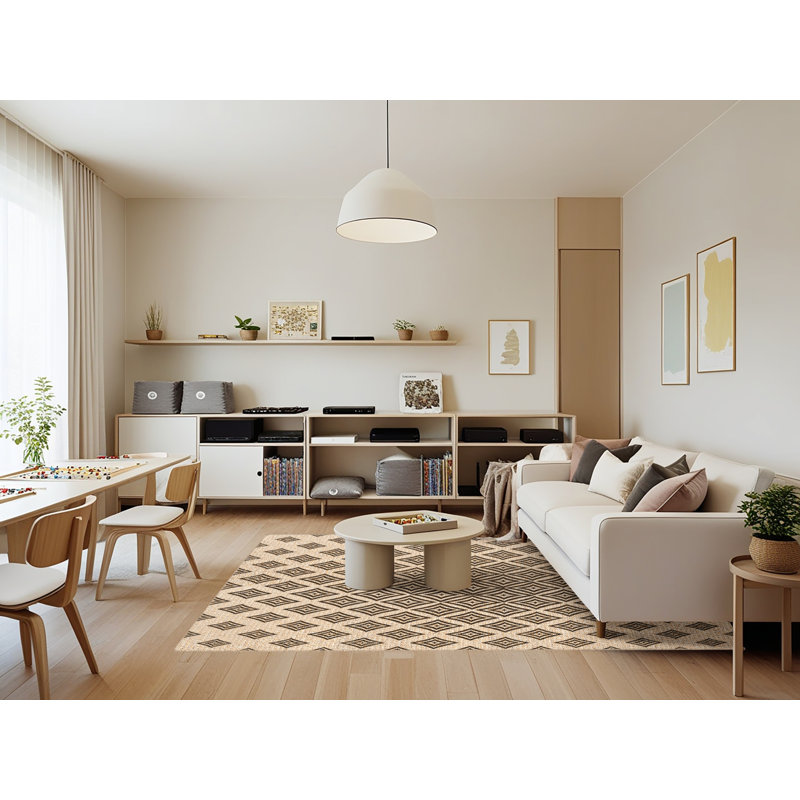 Geometric Indoor Rug, Rectangle 7' x 9'