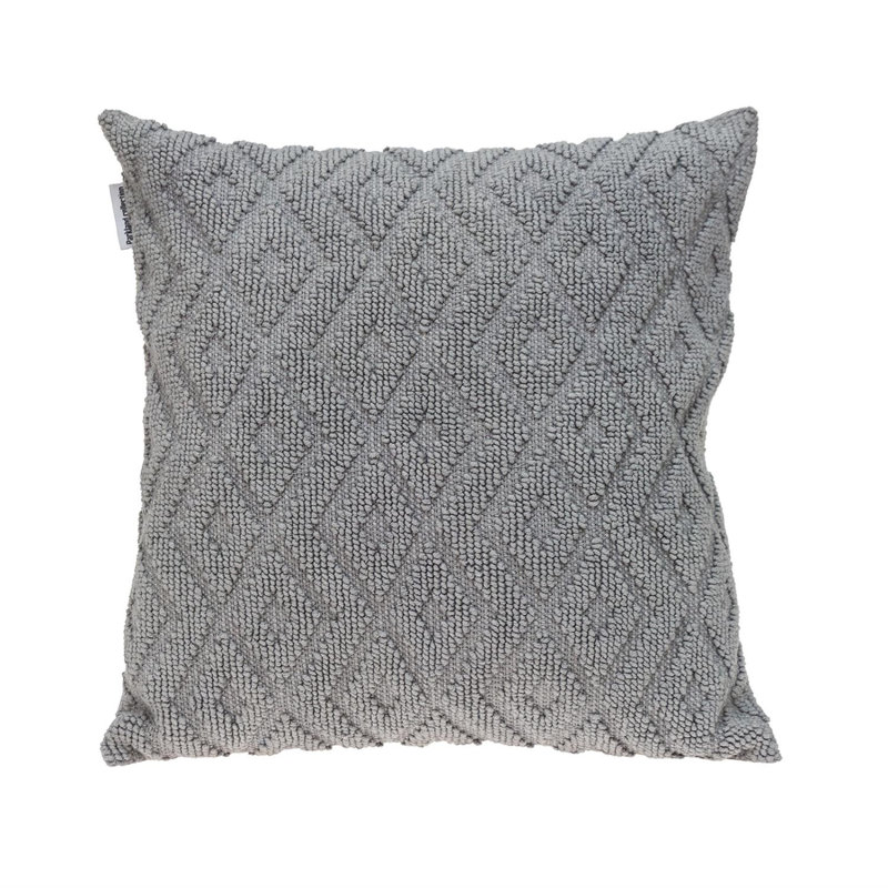 Coussin Jacquard, Gris