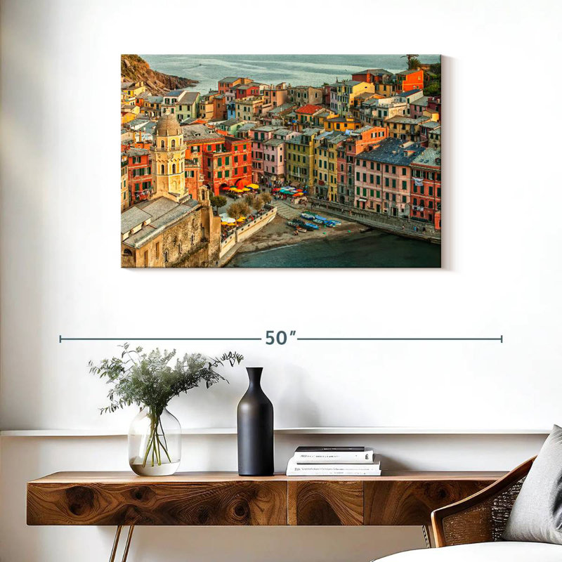 Lilie Vernazza dans les Cinque Terre, Italie, H 24 po x l 36 po