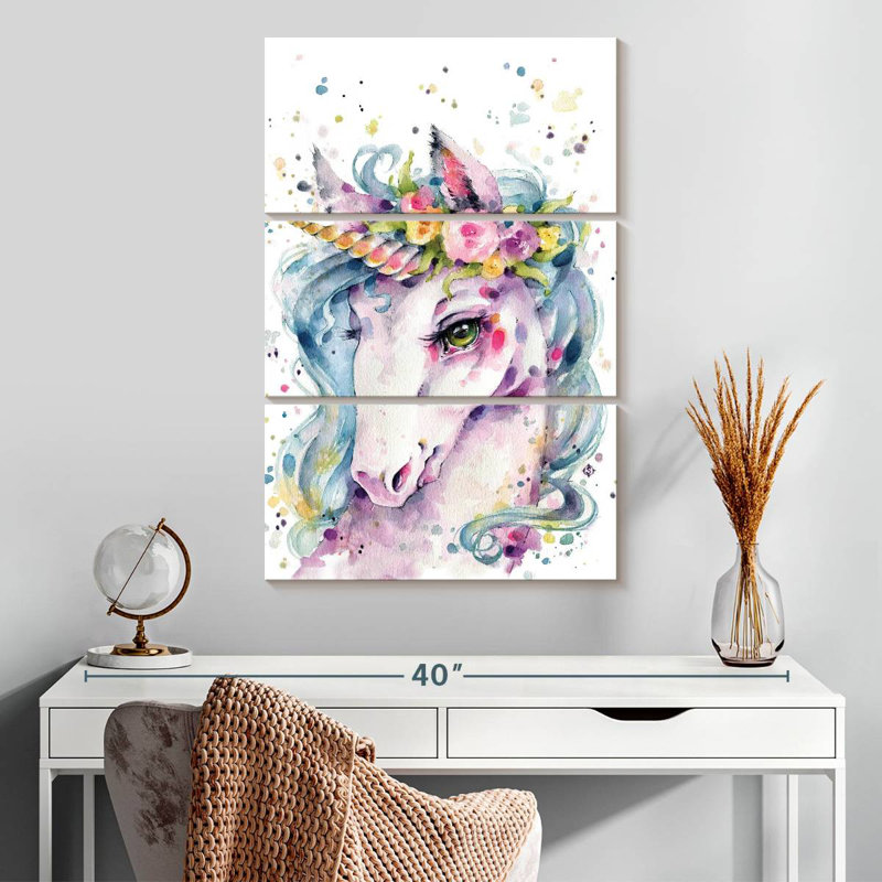 Ashelle, petite licorne, H 32 po x l 20 po