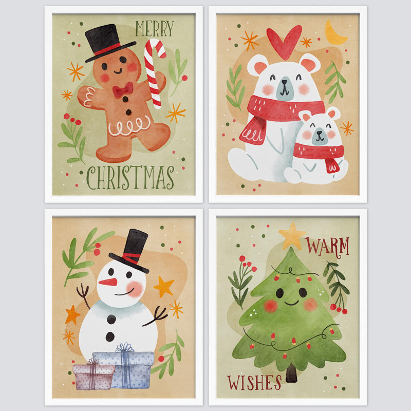 Christmas Christmas Christmas, H 16 po x l 12 po, Blanc