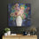 Art mural en métal luxueux «Floral Beauty 4» par Cheryl Warrick, 24 po x 24 po