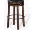 Ensemble de 2 tabourets pivotants avec fonction en similicuir noir et brun foncé