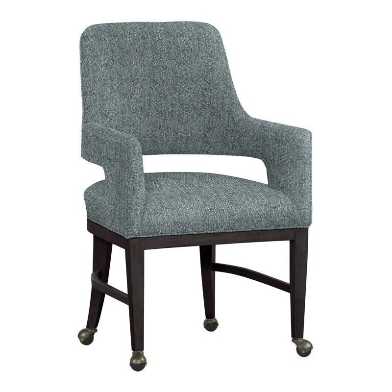 Chaise avec accoudoirs Josie, Gris anthracite, Oasis 9508