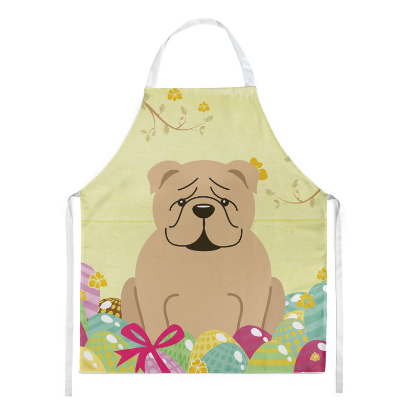 Tablier œufs de pâques, Bouledogue anglais, Blond / fauve