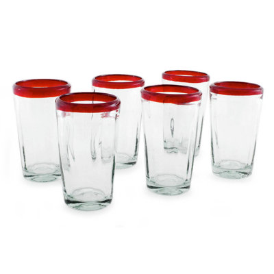 6 Collectible Mexican Recycled Glasses