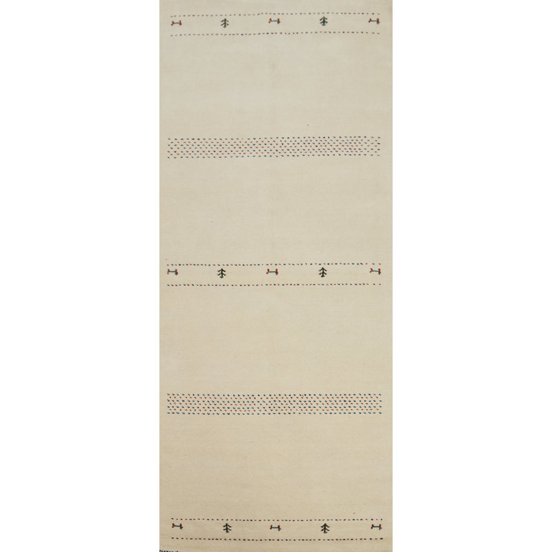 Tapis de couloir tribal fait à la main 4 x 12 po