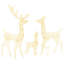 Décoration de Noël en acrylique avec 300 lumières DEL Reindeer Family-651987131
