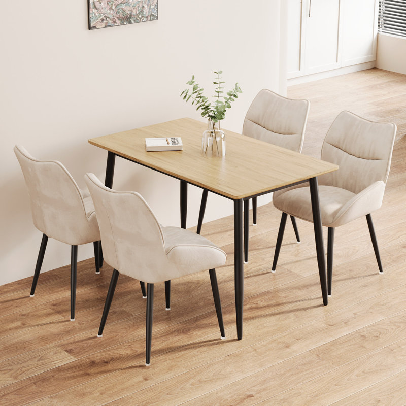 Ensemble de table et de salle à manger 4 pièces Modern, Beige, Natural
