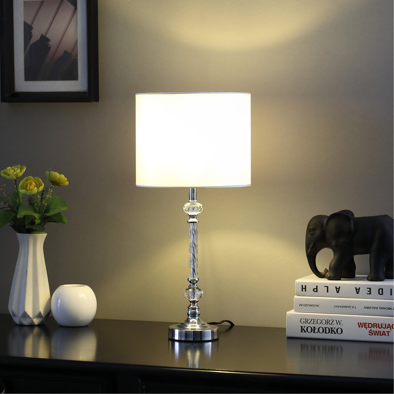 Lampe de table moderne 19,25 "en cristal torsadé Audrey