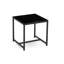 Table de chevet en verre, table d'appoint, petite table basse, table de bout avec pieds en métal