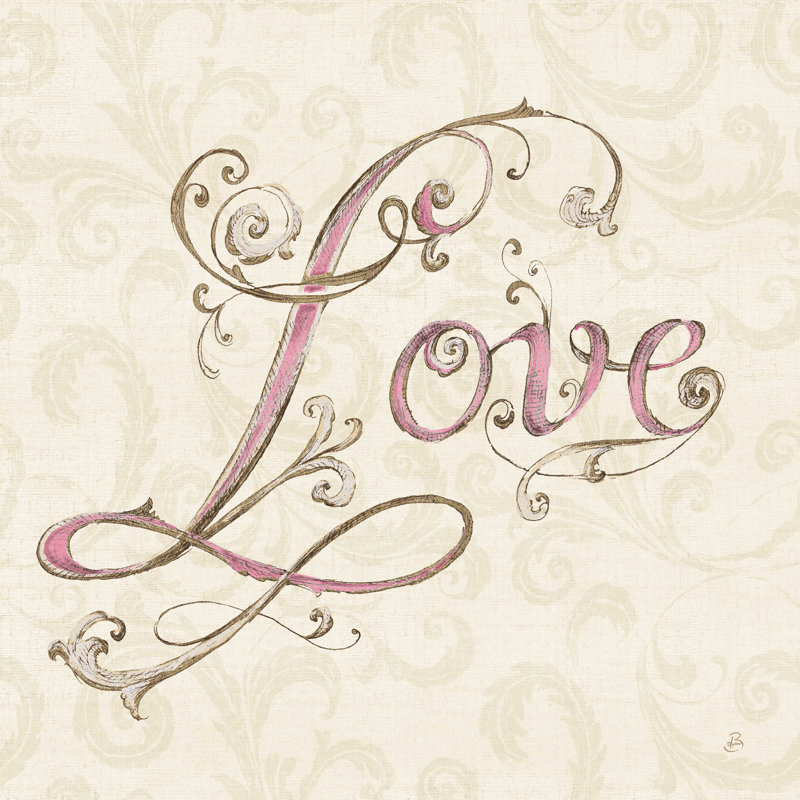 «Elegant Season Love Pink» par Daphne Brissonnet - impression sur toile tendue, H 12 po x l 12 po, Toile tendue, No