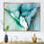 Toile avec cadre flottant or