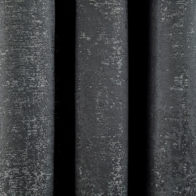 Roma Eyelet Room Darkening Curtains, 167cm Width x 137cm Drop, Gunmetal