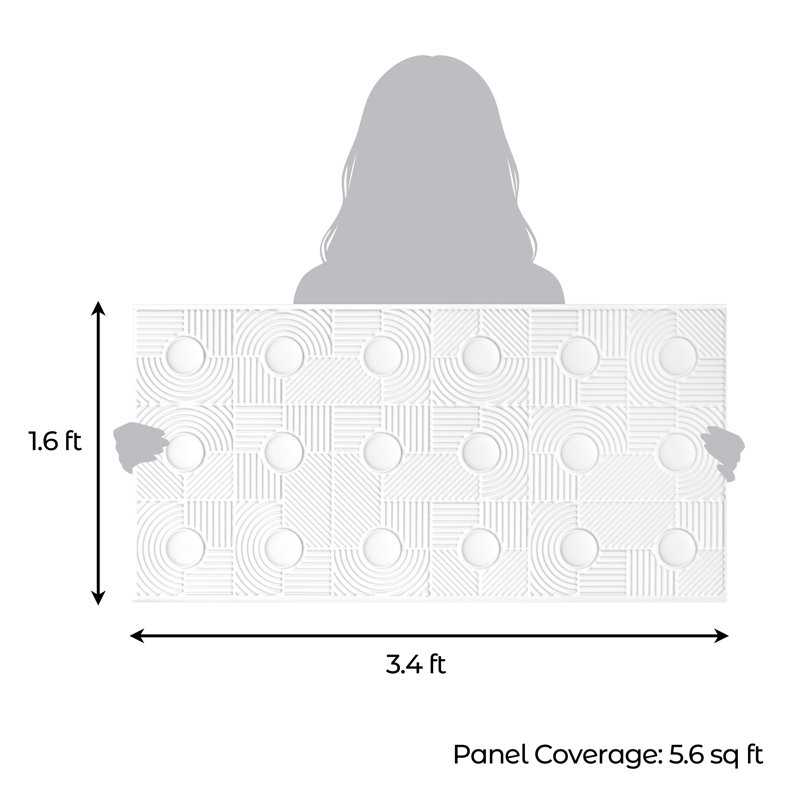 Panneau mural en PVC souple 19,7 "x 40,6" en PVC souple blanc (paquet de 10), Blanc