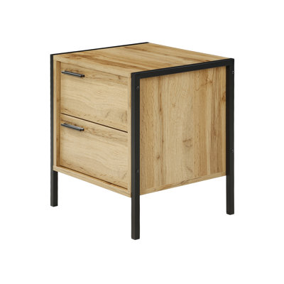 Bremond Block 43.8cm W Metal Bedside Table