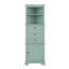 Armoire de rangement pour salle de bain, armoires de rangement triangulaires avec 3 tiroirs et tablette réglable, armoire d'angle haute-1831406289