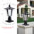 15"(H) Powered Outdoor Lantern, Modern Garden Light With LED For Pathways, Yards, And Driveways (1-Pack)