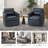 Alfonso 28.74'' Wide Genuine Leather Swivel Barrel Chair with Nailed Trim-1417893658